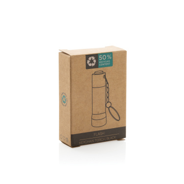 Logo trade promotional products picture of: Flash RCS recycled aluminium keychain torch